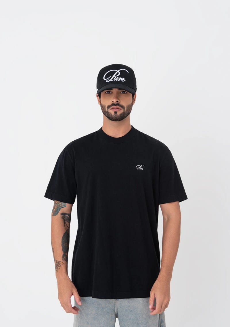 Atelier regular black t-shirt - imagen 2