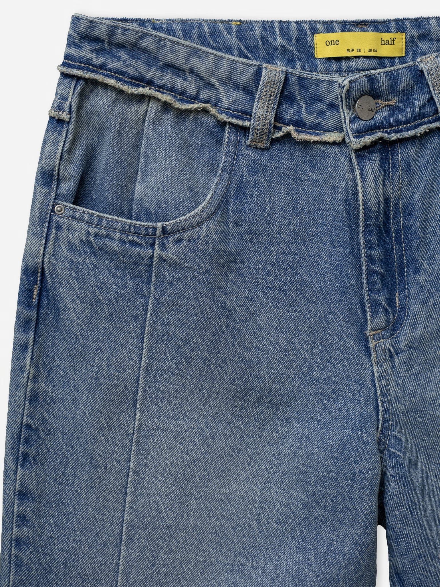 SPLIT LEG STRAIGHT JEAN - SOFT CLASSIC BLUE - imagen 4