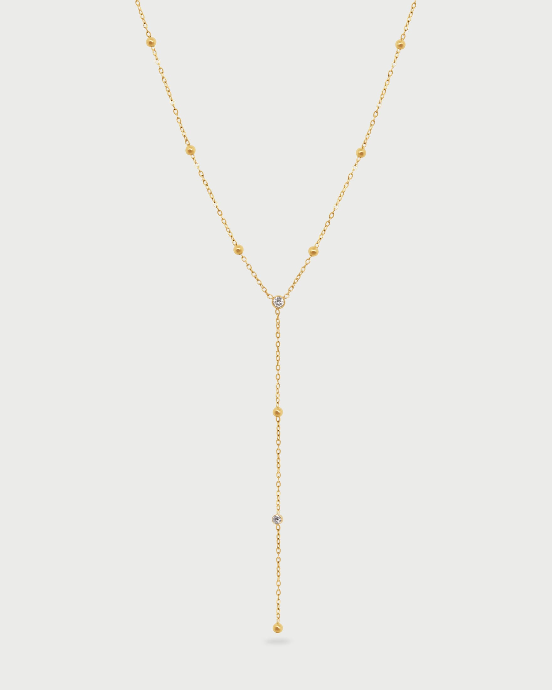 Collar Largo Esferas Oro - imagen 3