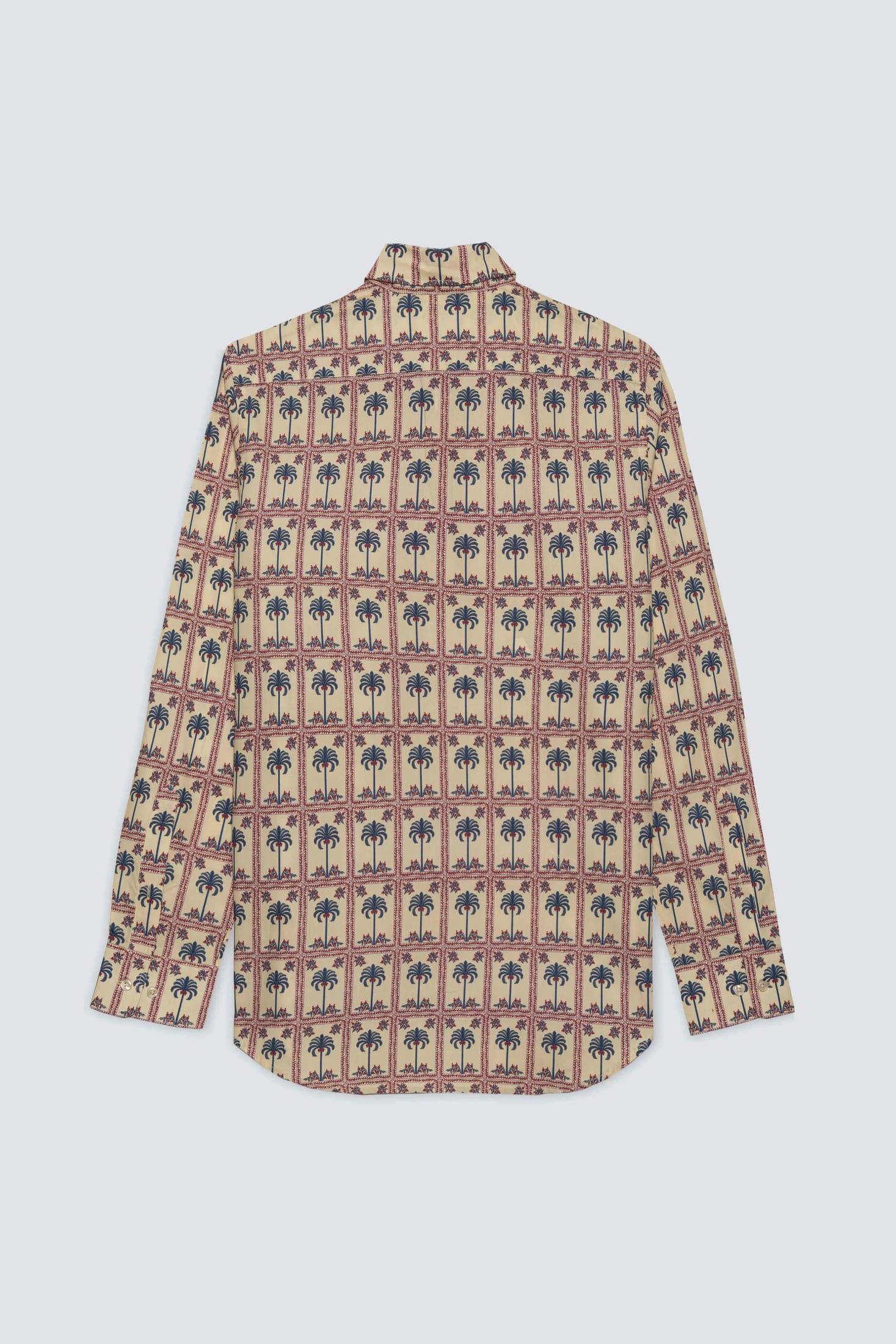 Men's cotton shirt beige tambour - imagen 2