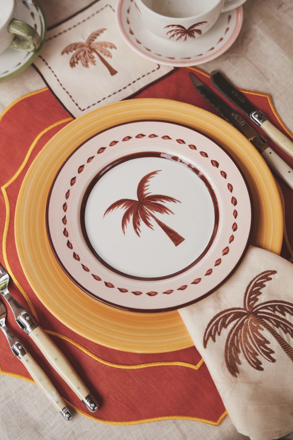 JDD Palm Dinner Plate / Yellow - imagen 3