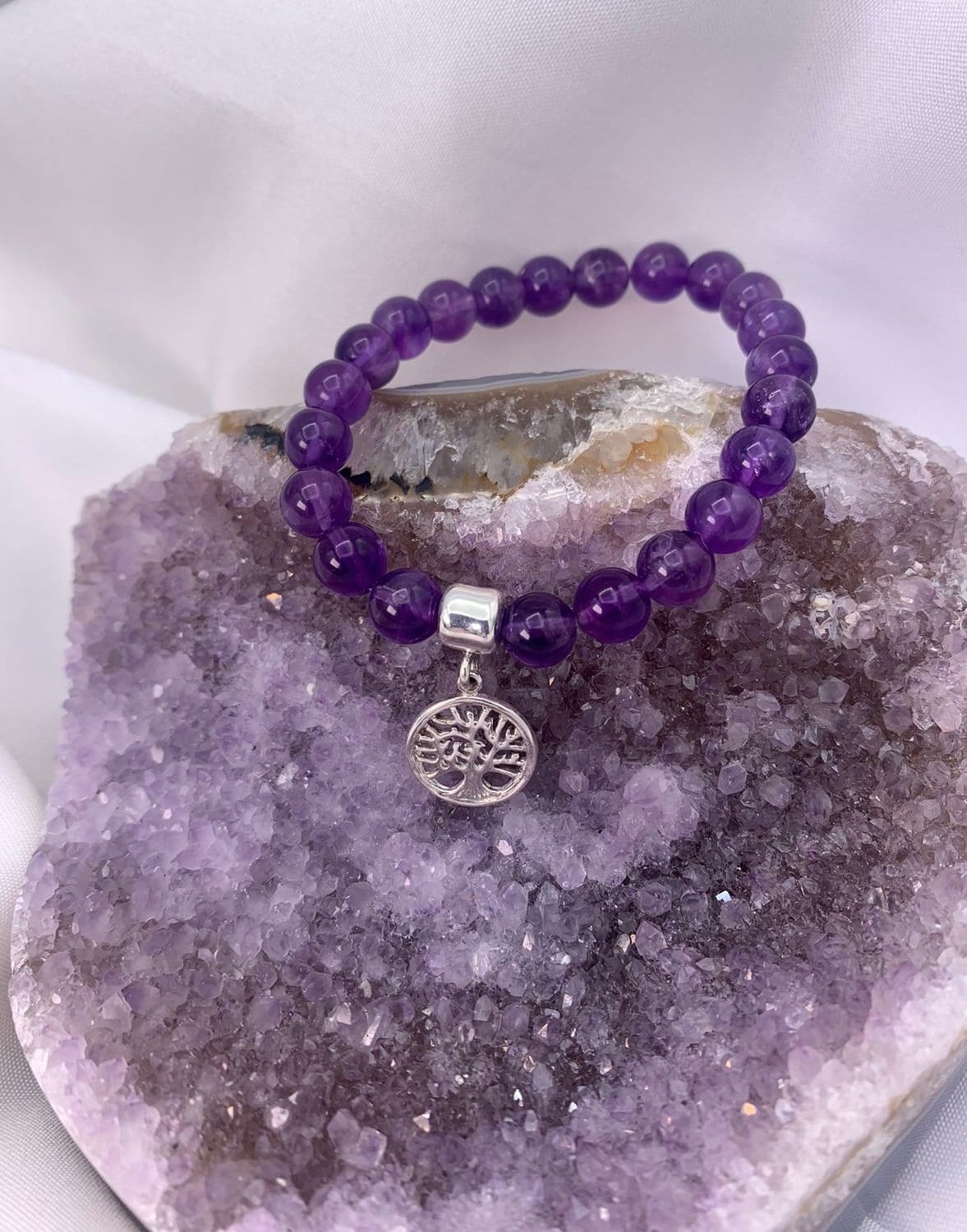 Pulsera Amatista dije Árbol de la Vida mini - imagen 1
