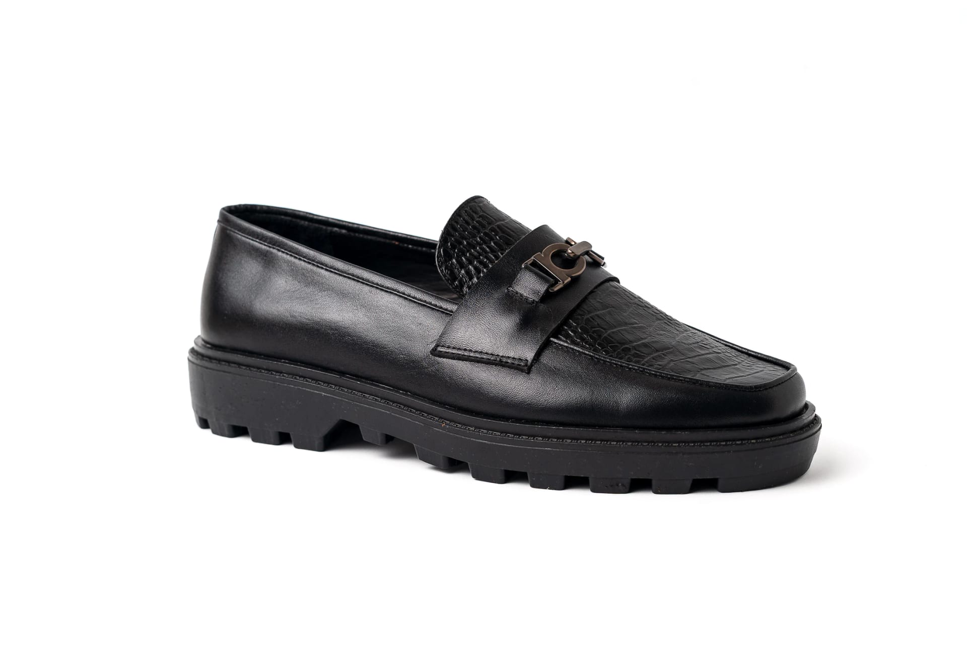 Mocasines Dublín Negro Hebilla Onix - imagen 1