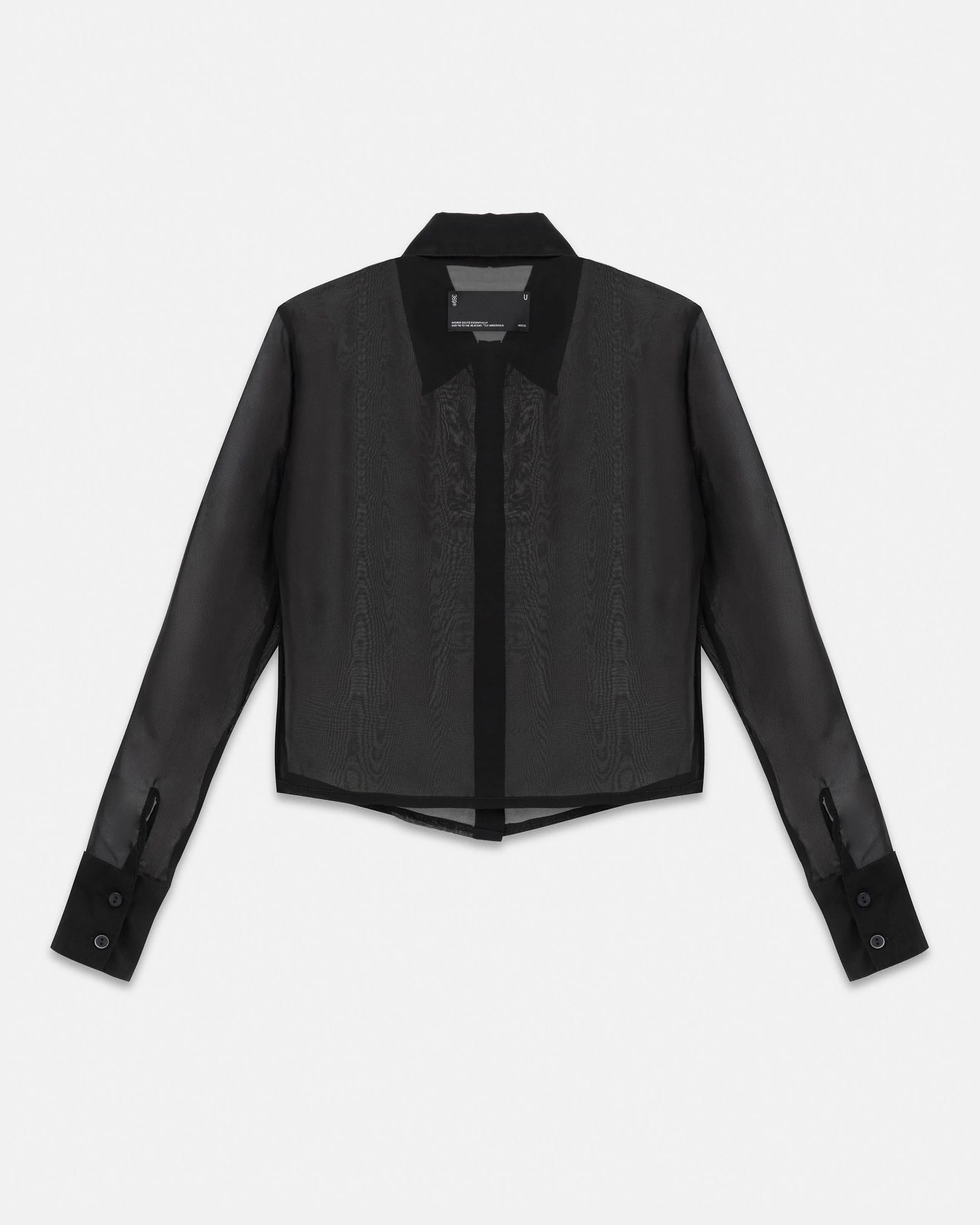 W Basics Transparent Shirt Black - imagen 3