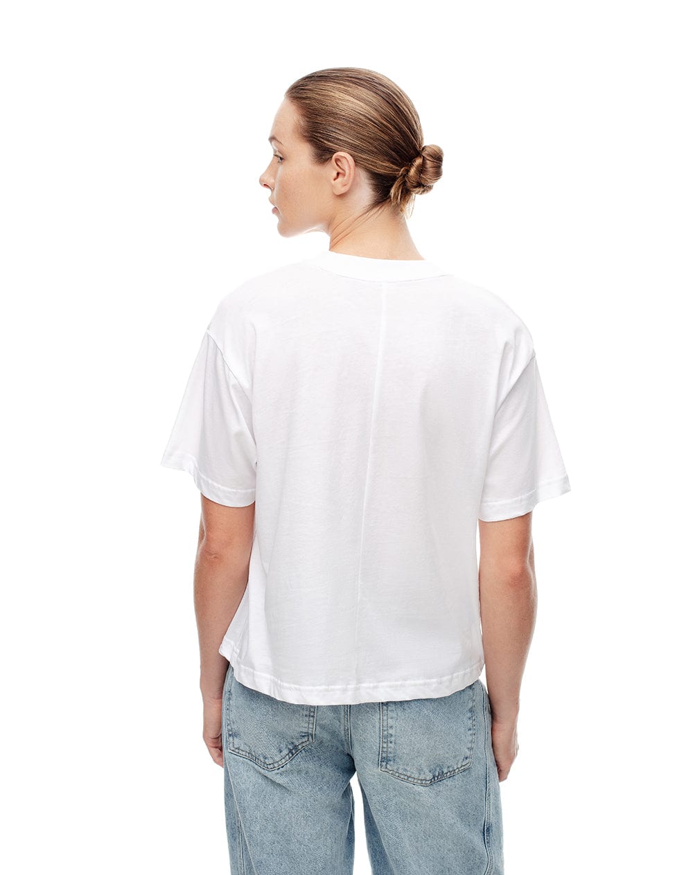 Camiseta oversize algodón blanca mujer - imagen 8