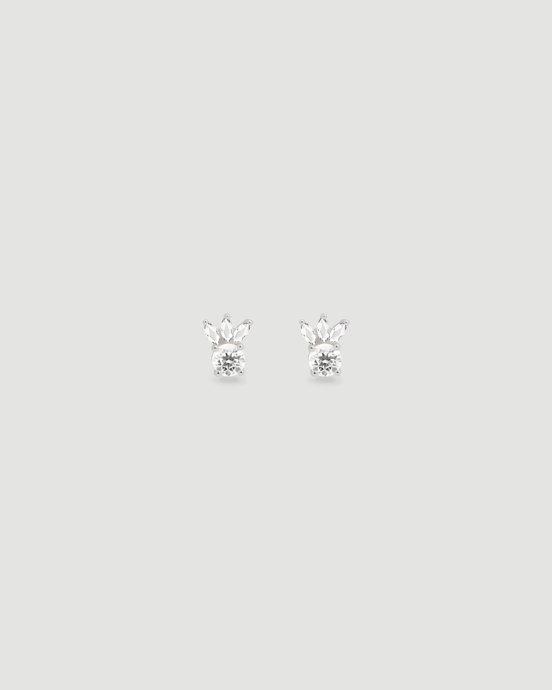 Aretes Mini Corona Cristal - imagen 2