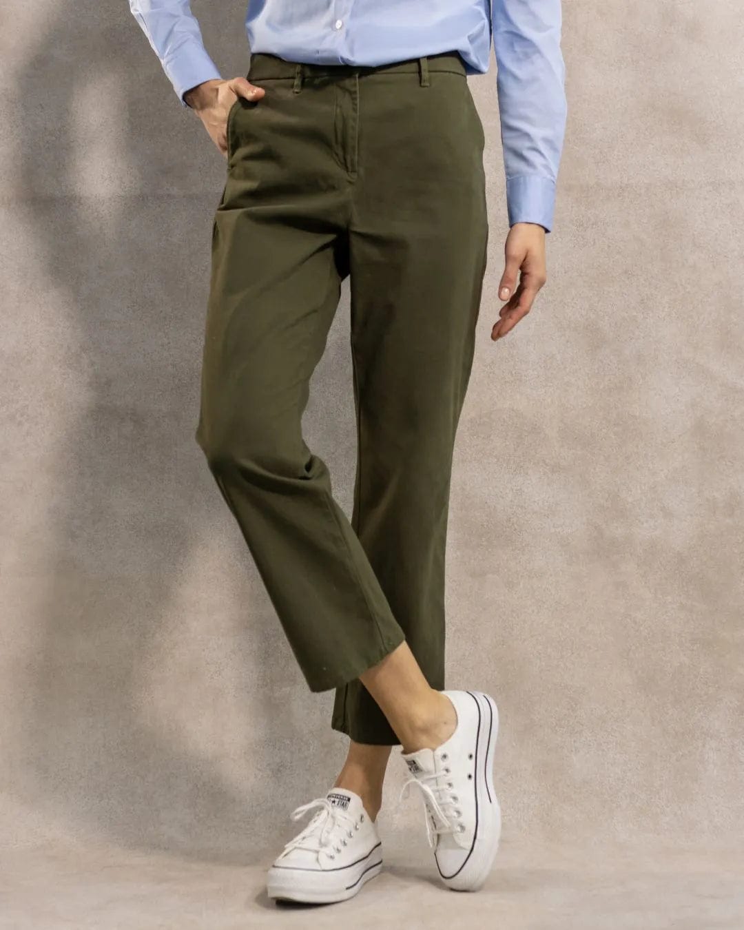 Pantalon Elastico de Mujer Verde Militar - imagen 2