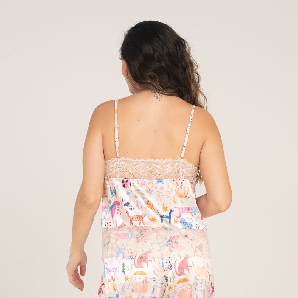 Camisa Satin Tiras Felicidad - imagen 2