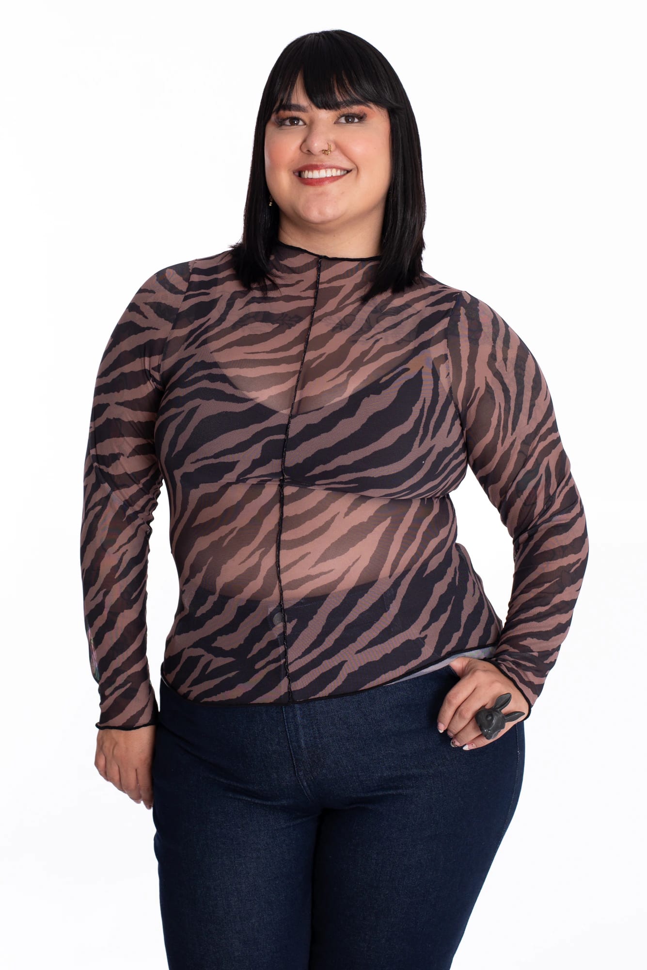 Camibuso Malla Vértical Estampado - imagen 6