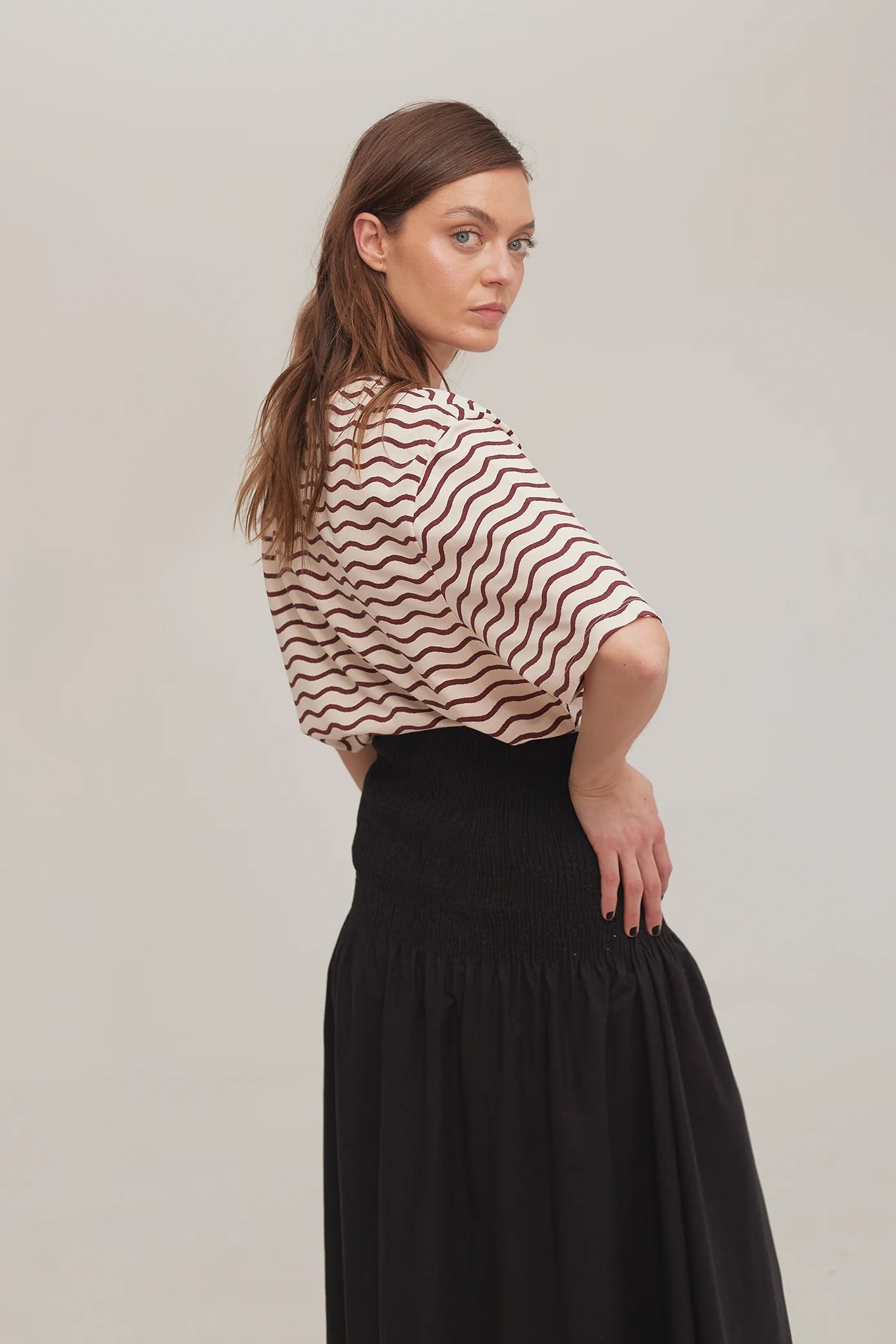 Falda Shirred Negro - imagen 6