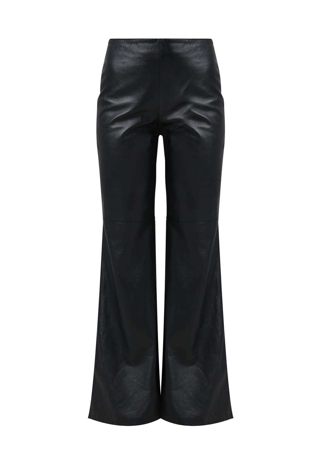 SEMI-FLARE LEATHER TROUSERS - imagen 6