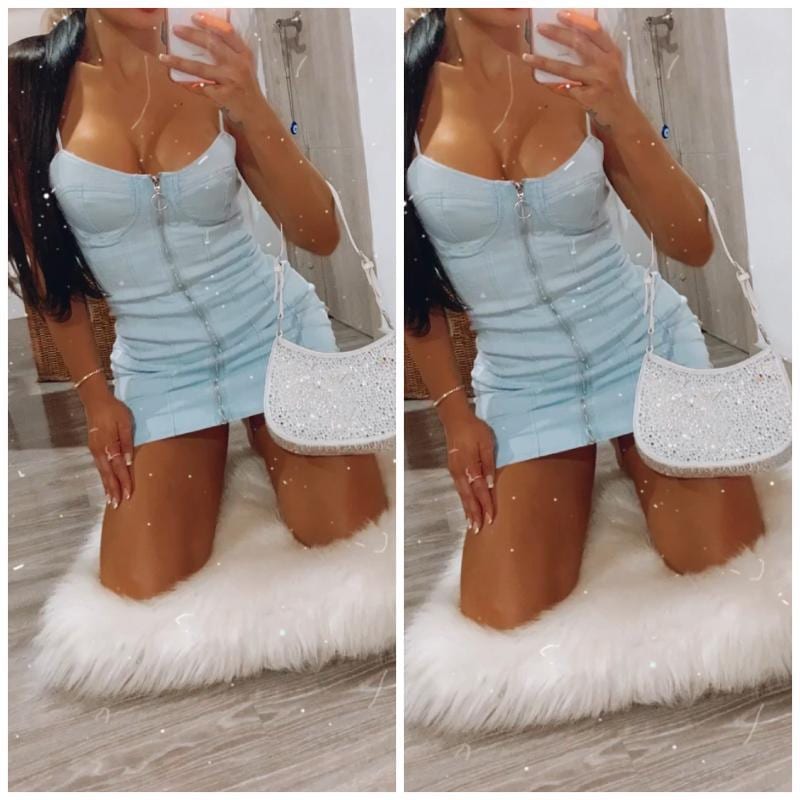 VESTIDO JEANS CON CIERRE IRIS - imagen 1