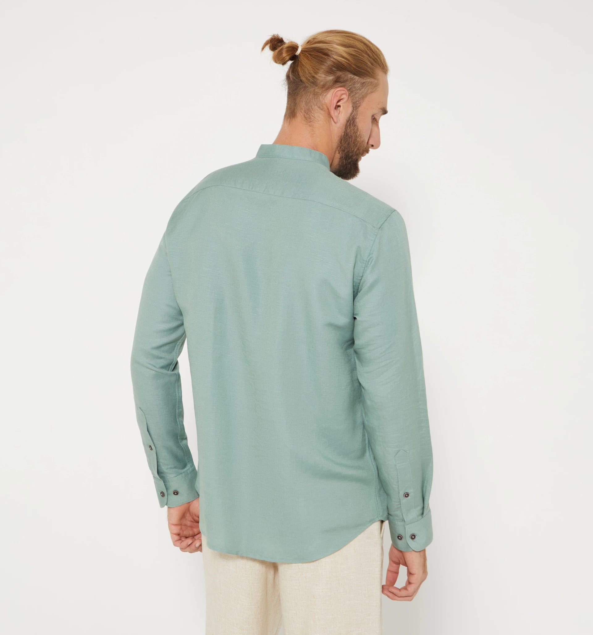 Camisa lino para hombre cuello nerú - imagen 14
