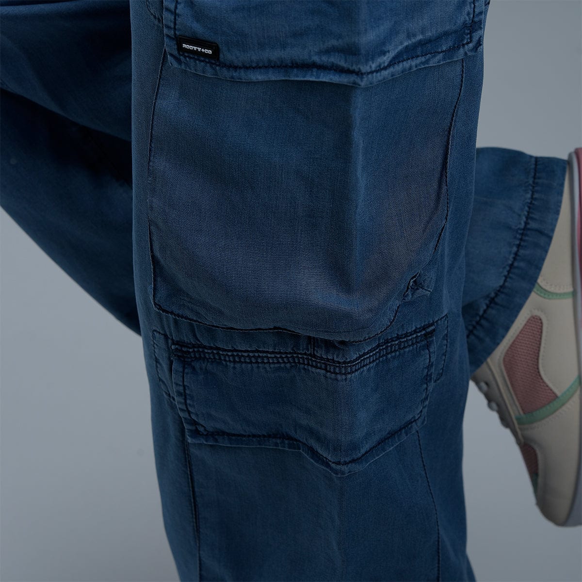 Jeans Cargo Azul Mujer - imagen 7