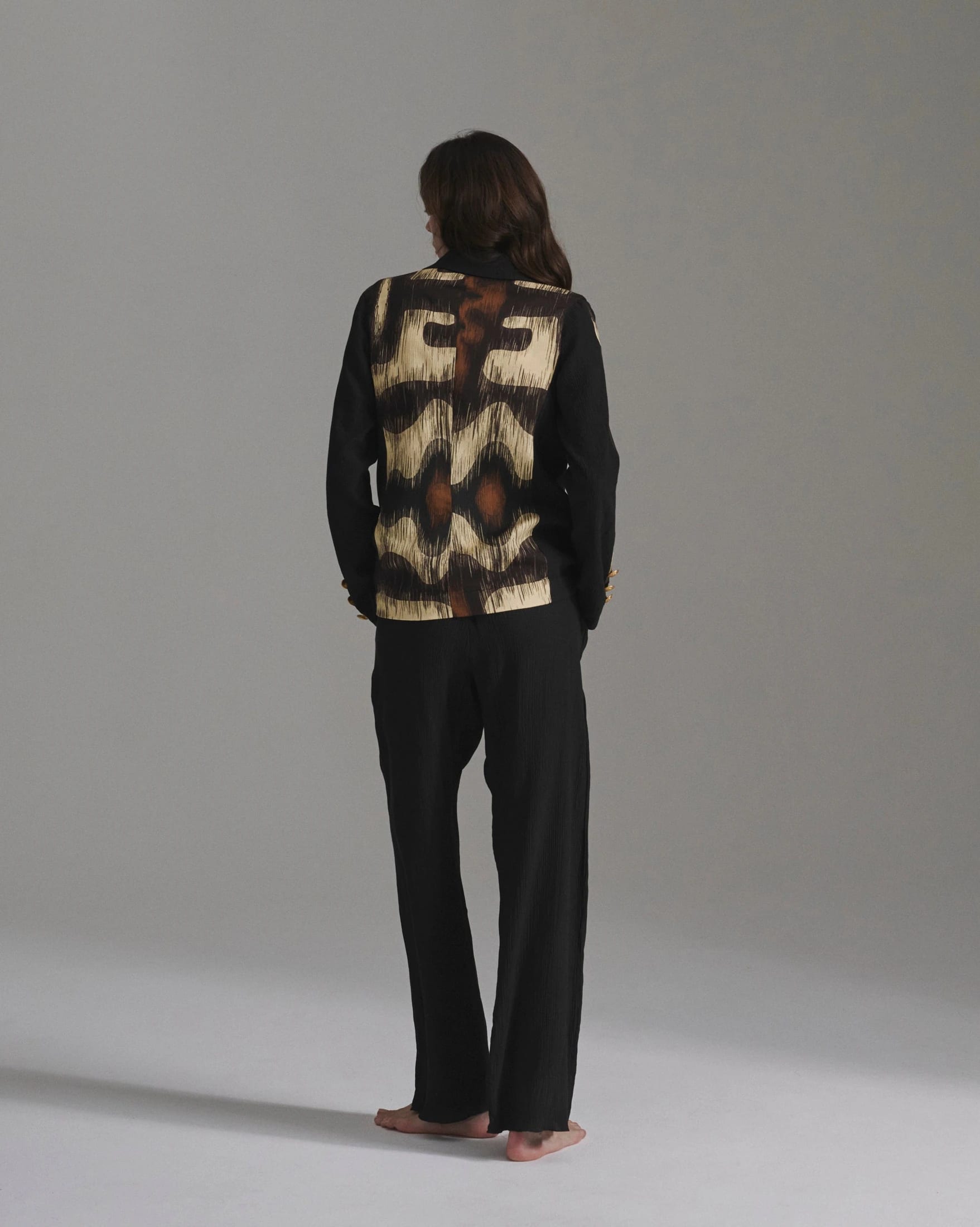 Santo Tomás Martellato Silk Pants / Black - imagen 3