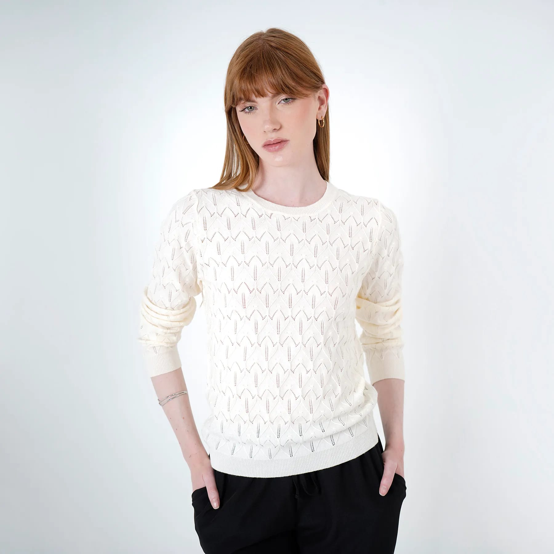Sweater Cuello V Manga Larga - imagen 2