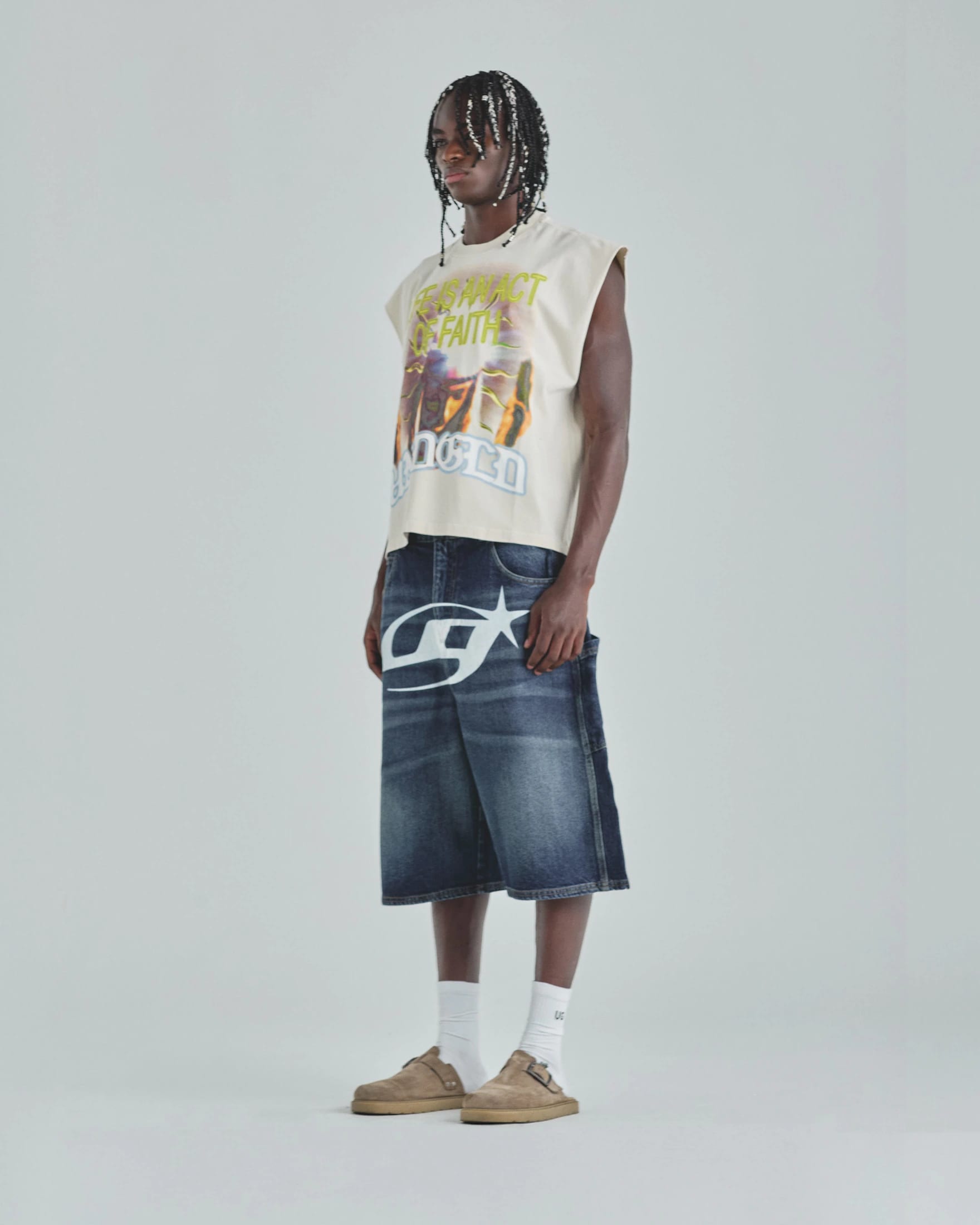 Act 1 UG Star Denim Jorts Medium Blue - imagen 5