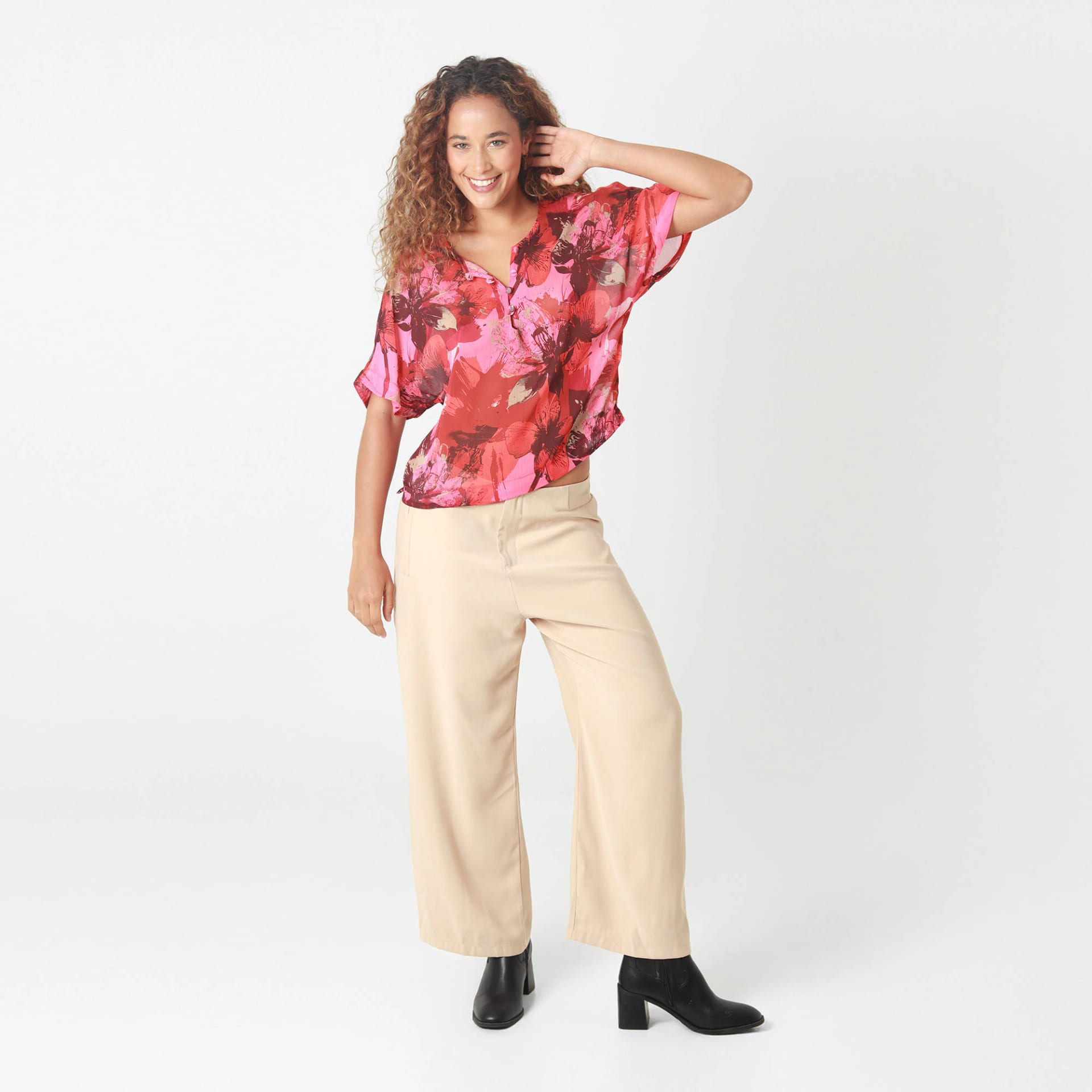 Blusa Cuello V Manga Corta - imagen 3