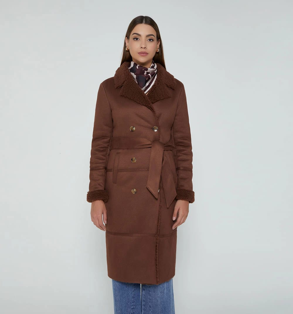 Gaban en suede con interior en teddy - imagen 2