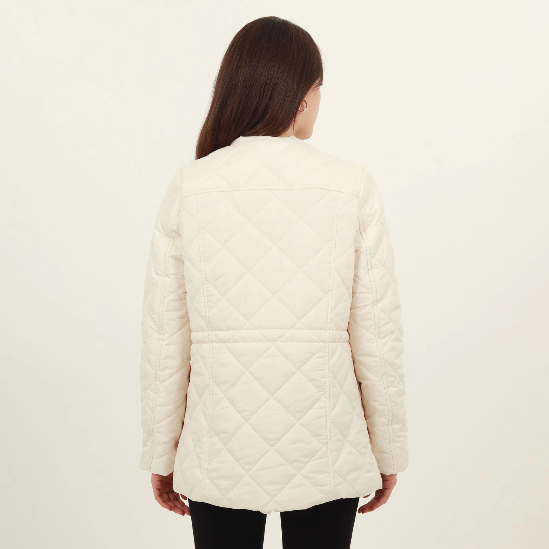 Chaqueta larga acolchada con ajuste en cintura - imagen 13