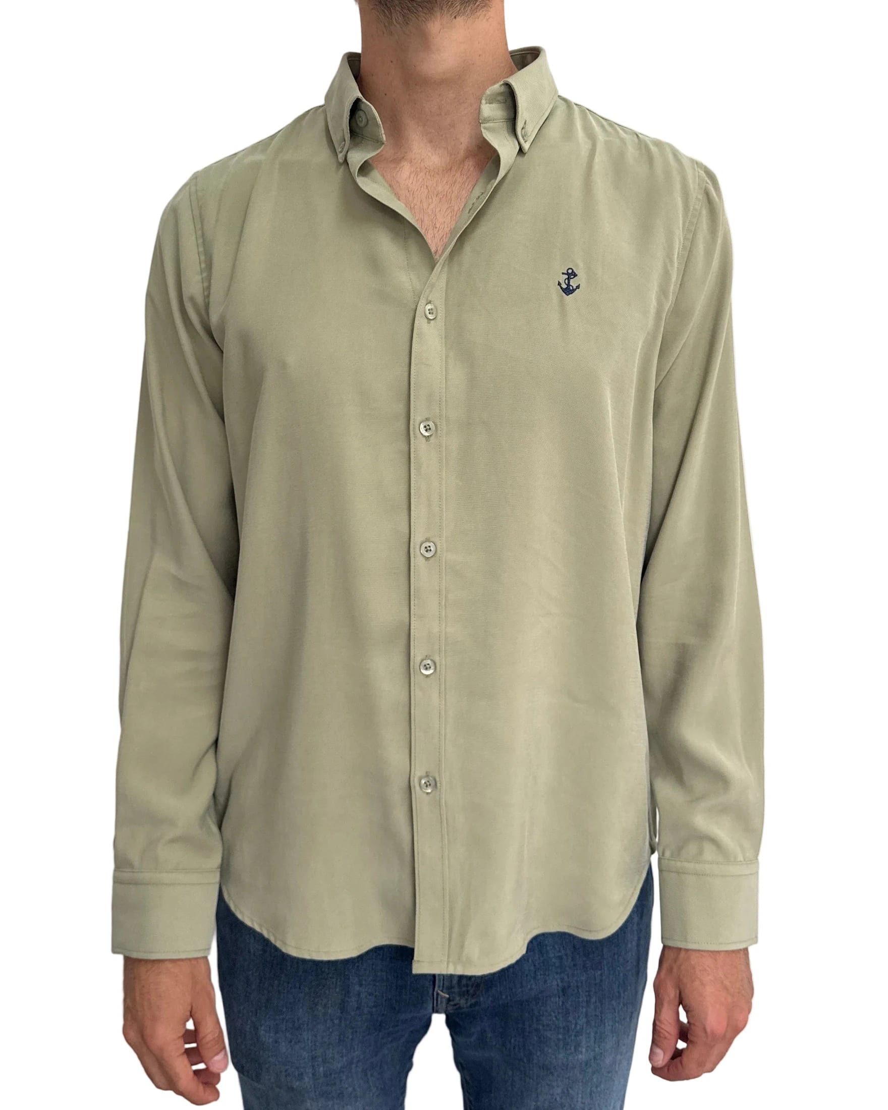 Camisa Verde Oliva en rayón - imagen 2