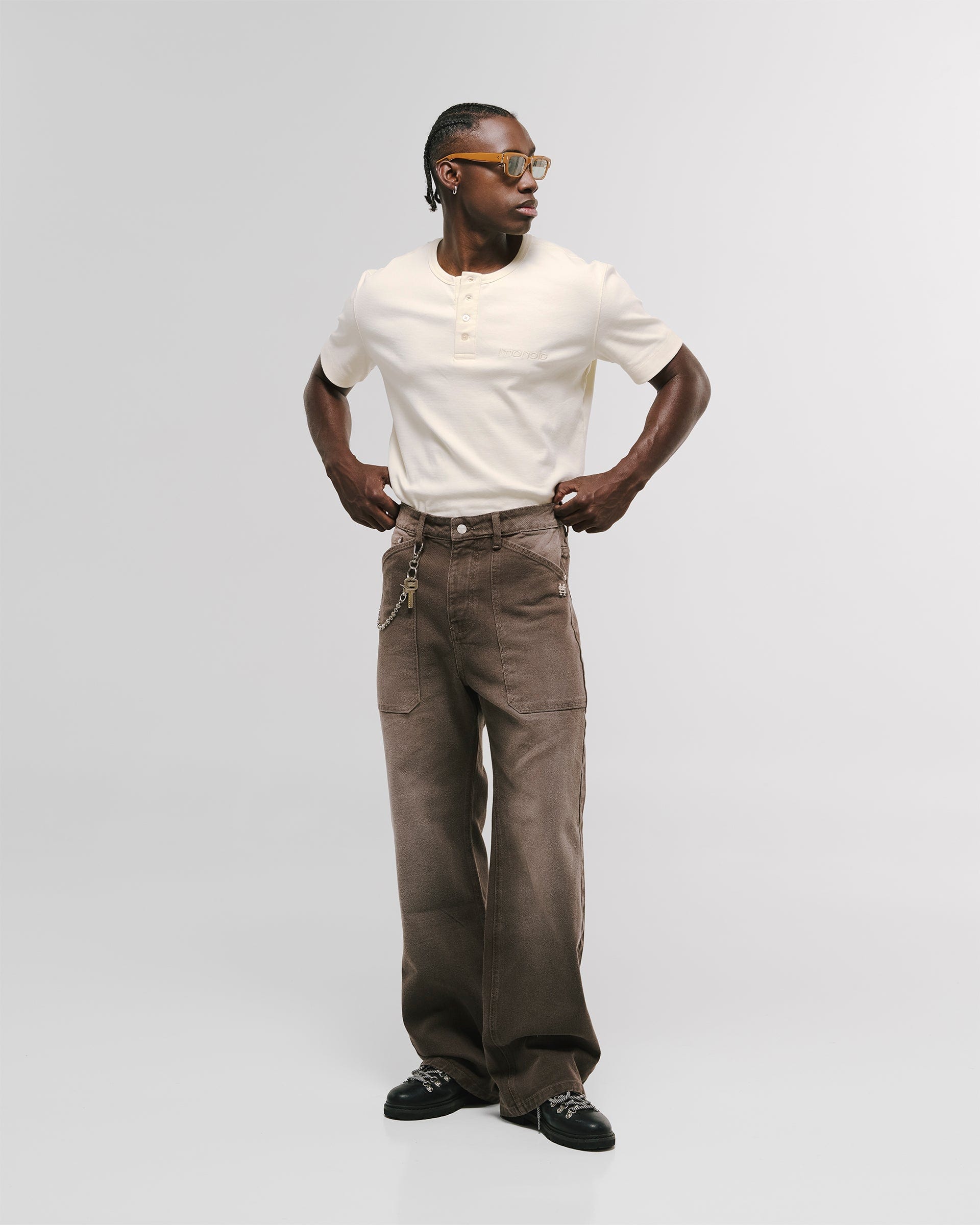 Pocket Straight Pants – Café Desgastado - imagen 7