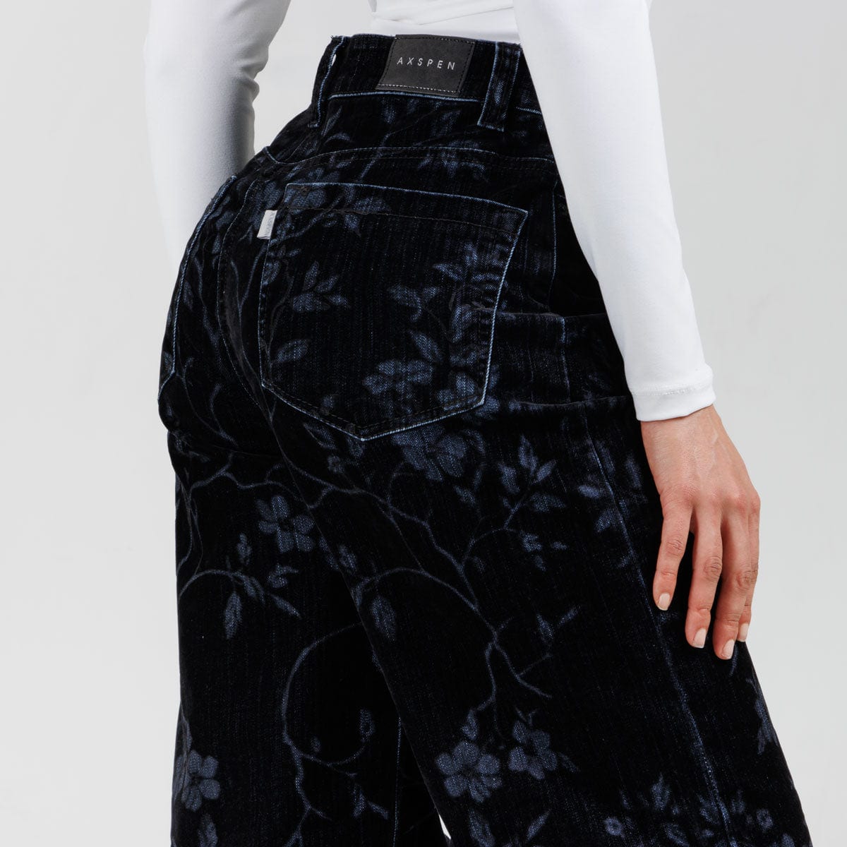 Pantalón Wide Leg Ax-3106 Negro Licrado - imagen 4