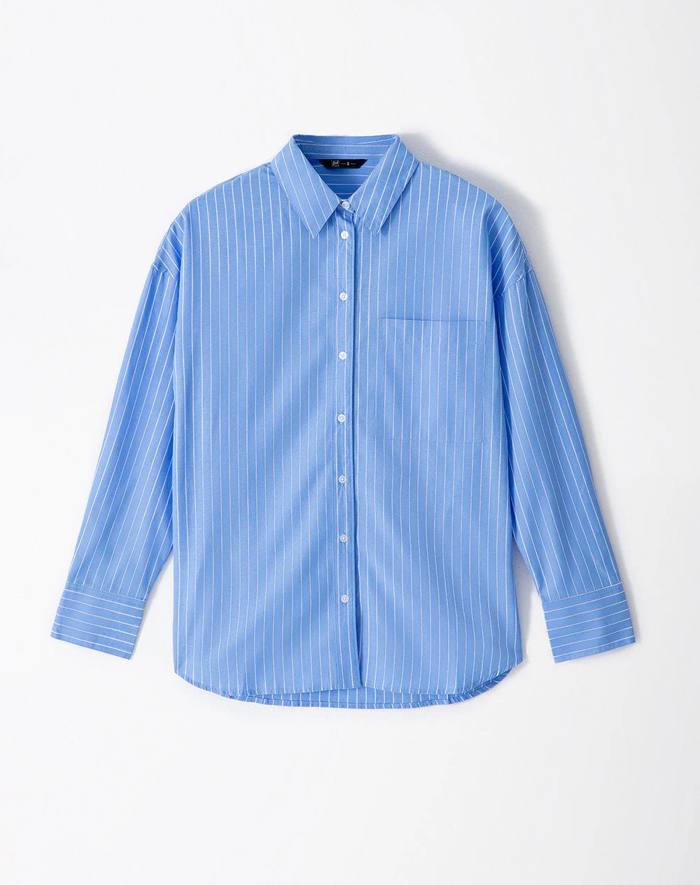 Camisa manga larga oversize algodón rayas mujer - imagen 5