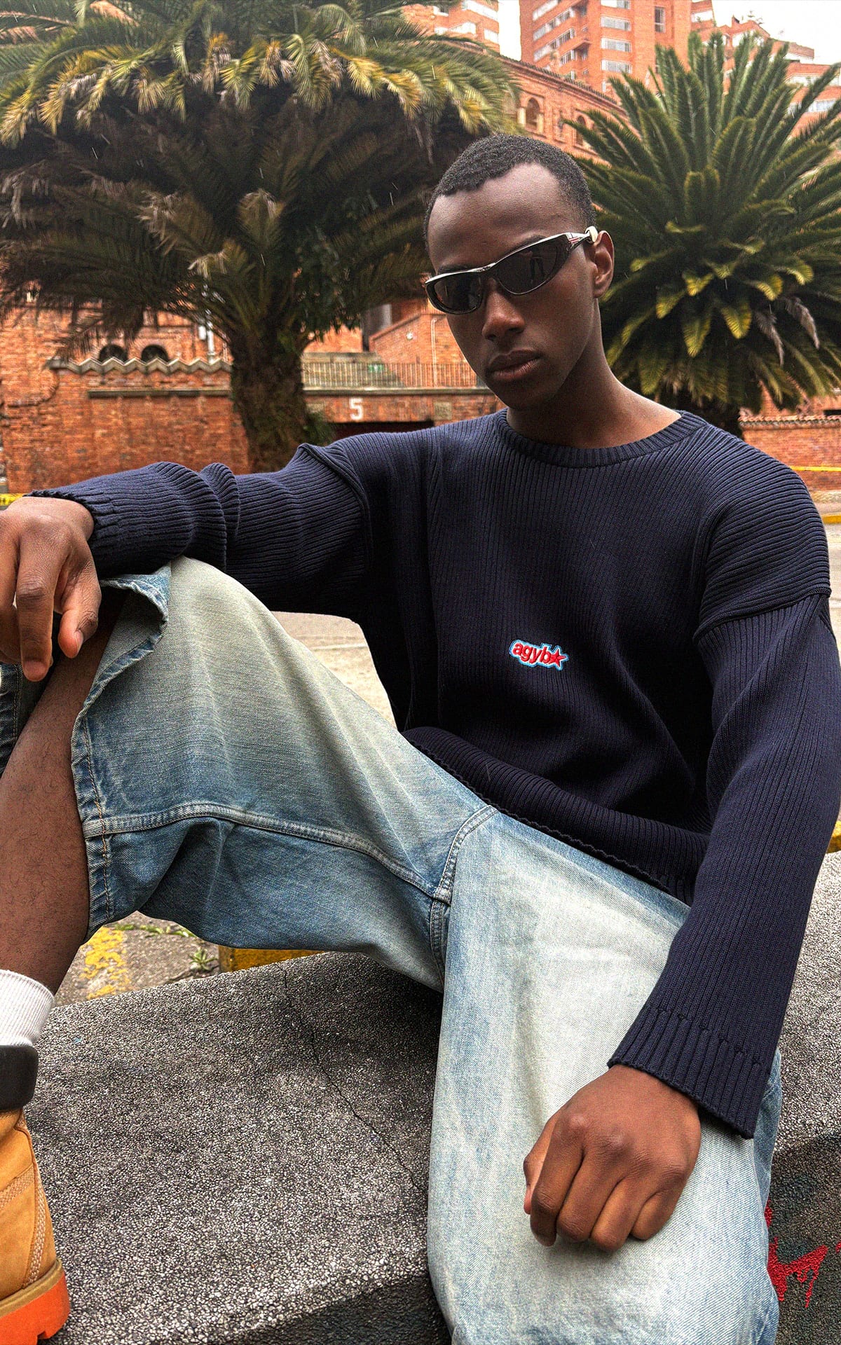 Starry Rib Sweater Navy - imagen 3