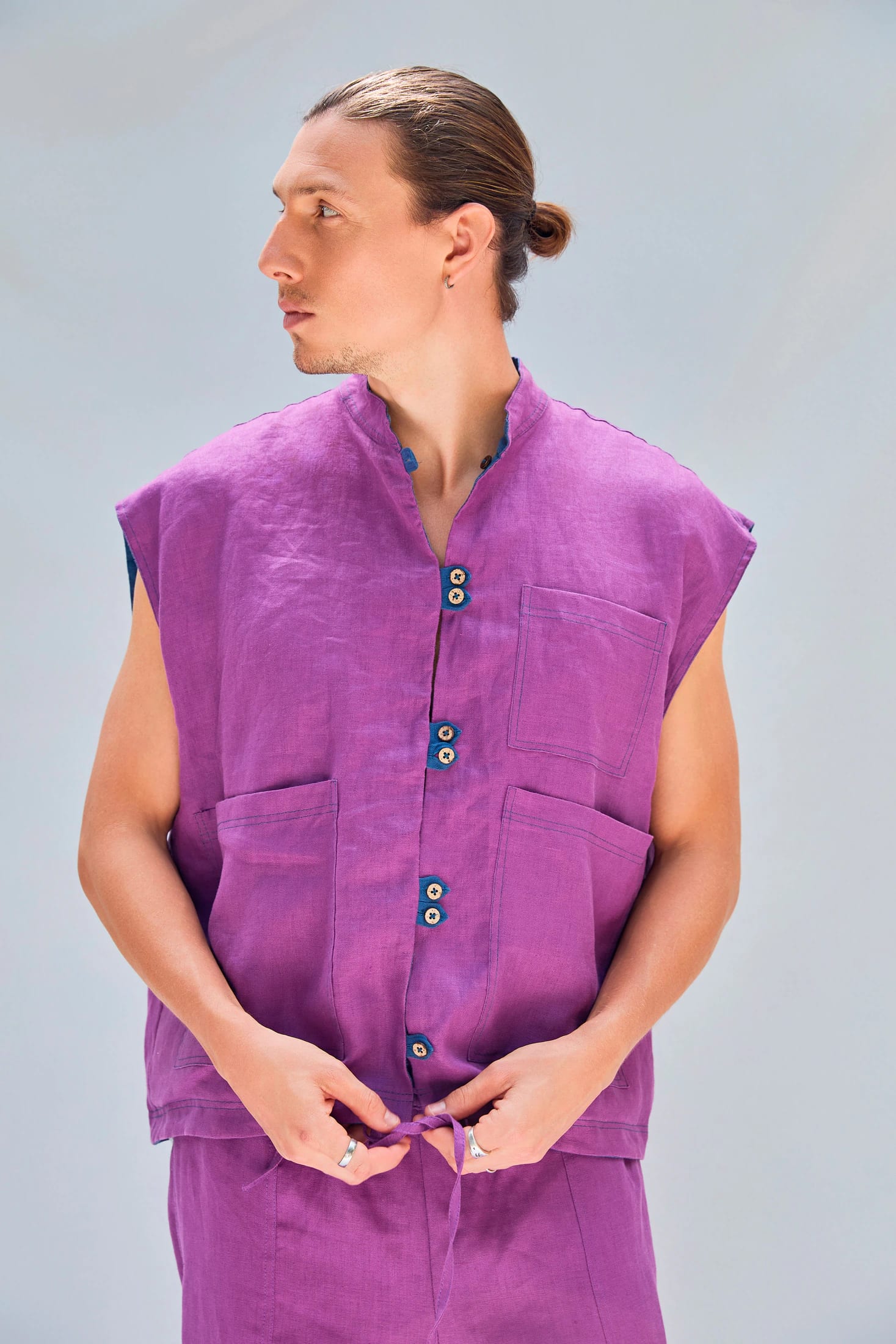ROBBY VEST PURPLE/DENIM - imagen 1