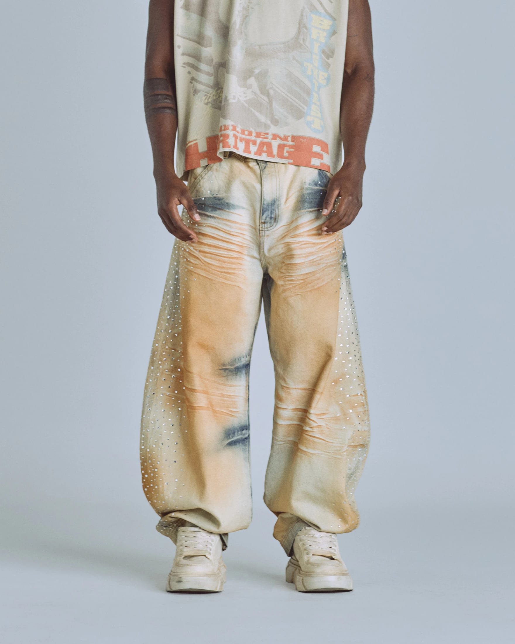 Golden Heritage Pearled Barrel Jeans Oasis Blue - imagen 2