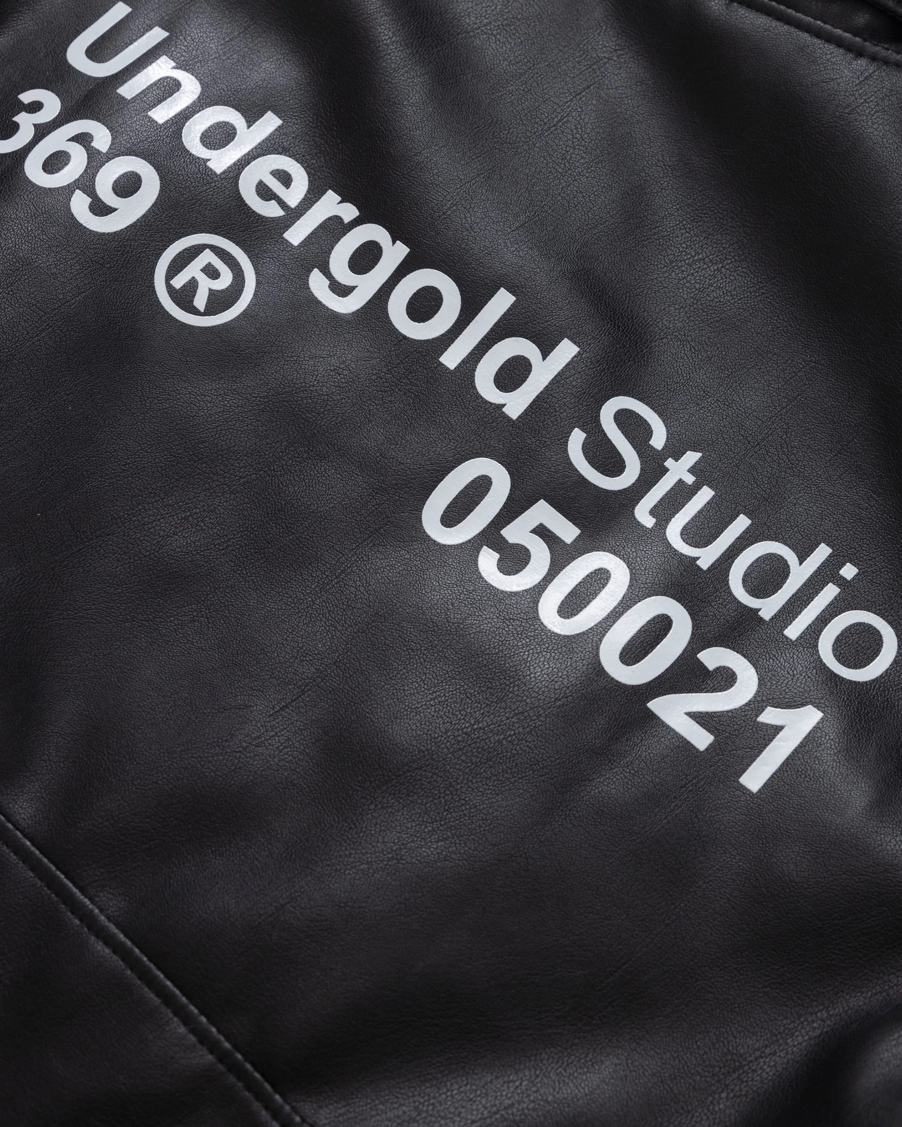 Basics Undergold Studio Leather Boxy Fit Jacket Black - imagen 4