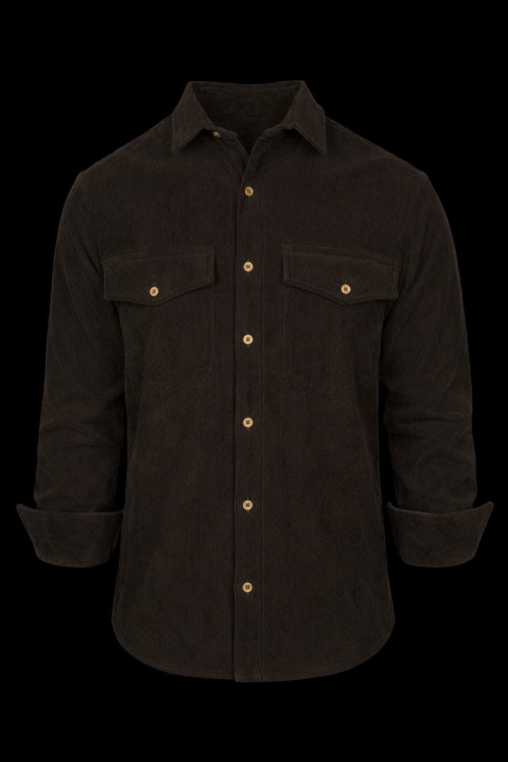 Camisa corduroy/pana café - imagen 6