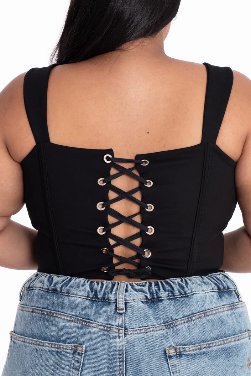 Crop Top Simona Negro - imagen 6
