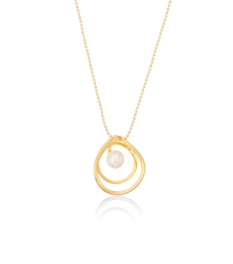 Collar Mar Perla Dorado - imagen 2