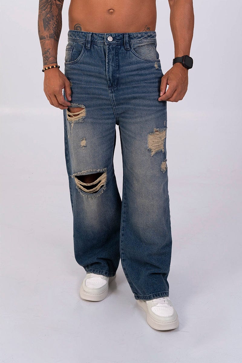 Jean moda ancho ripped - imagen 1