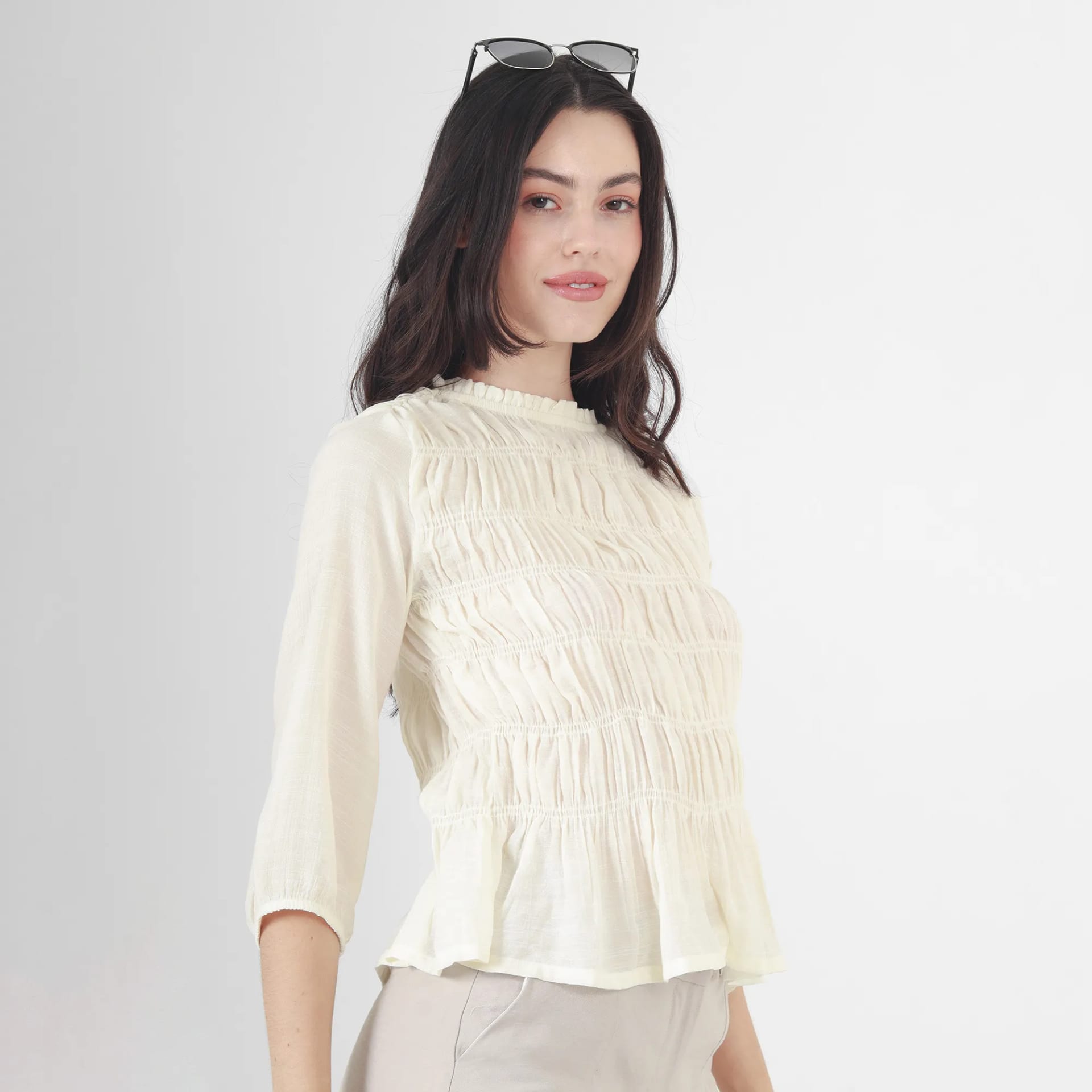 Blusa Cuello Redondo Manga 3Cuartos - imagen 3