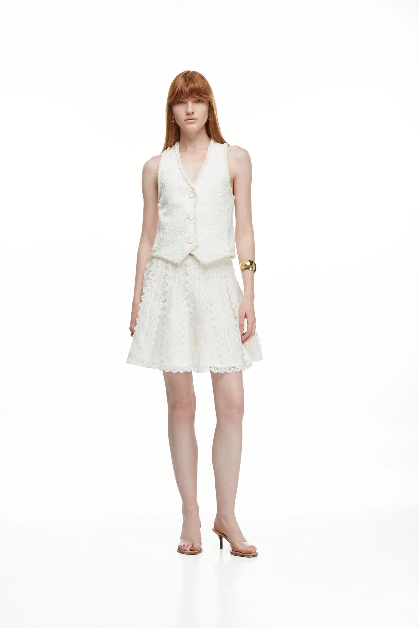 RESPLANDOR MINI SKIRT WHITE - imagen 1