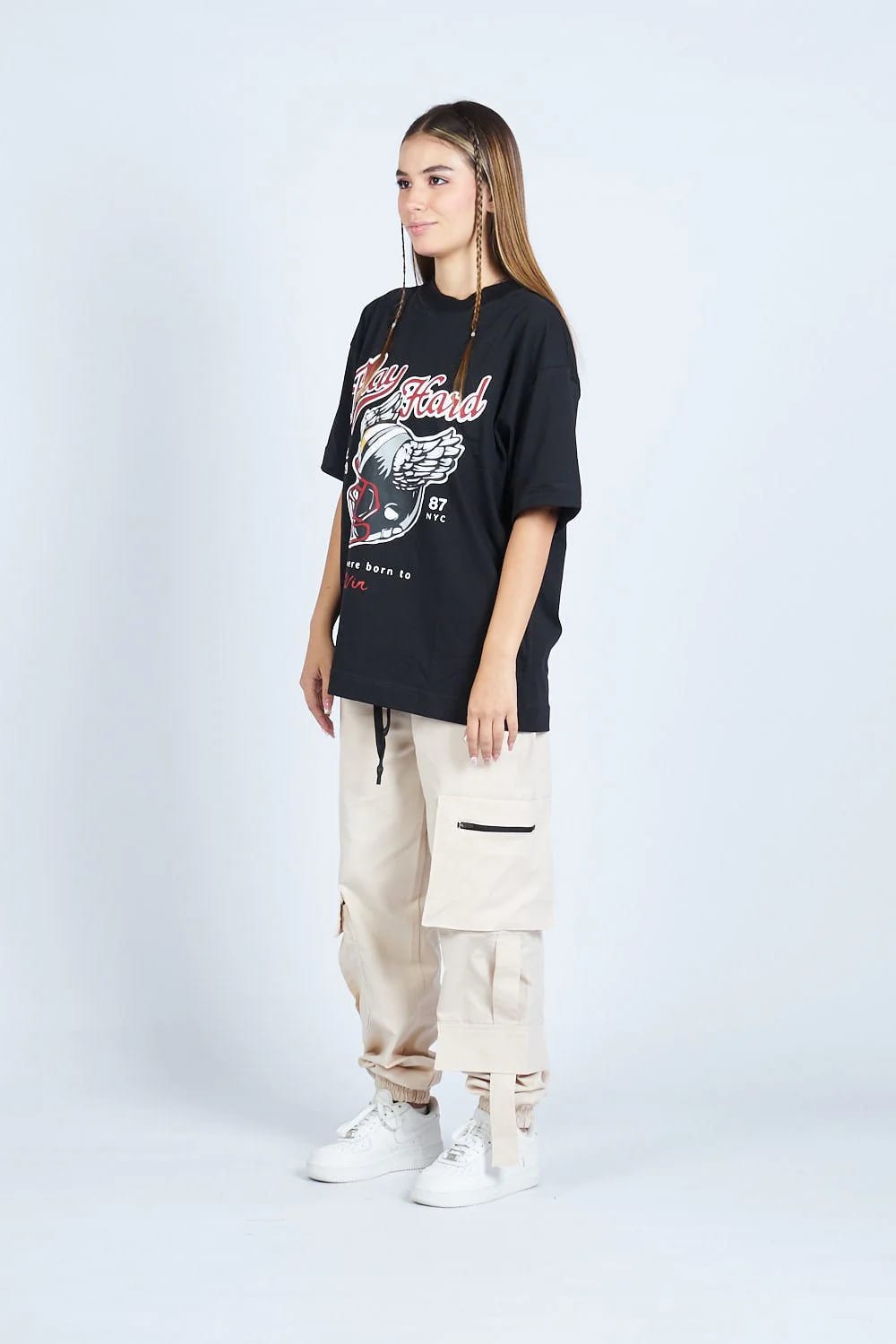 Camiseta oversize PLAY HARD NEGRO | DROP 03 | - imagen 2