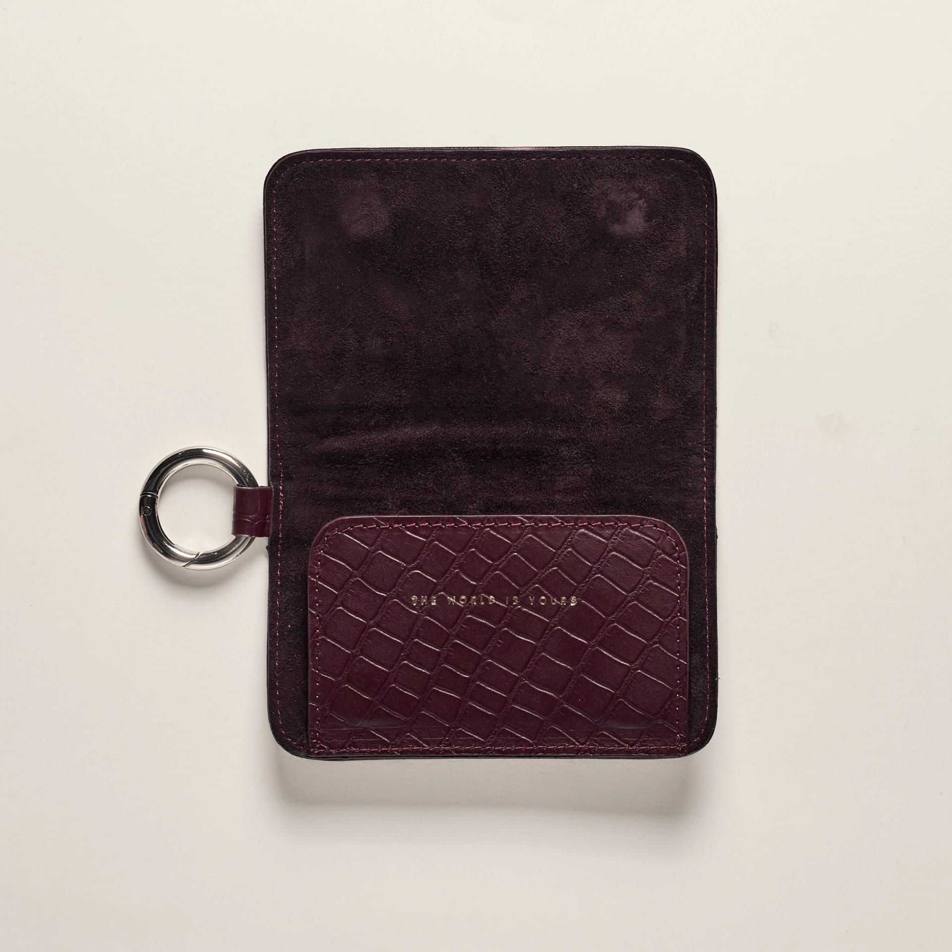 CLIP & GO CASE - CROC EDITION /  BURGUNDY - imagen 3
