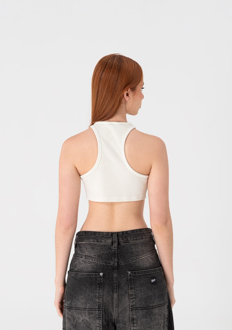 Heraldic cream crop top - imagen 3
