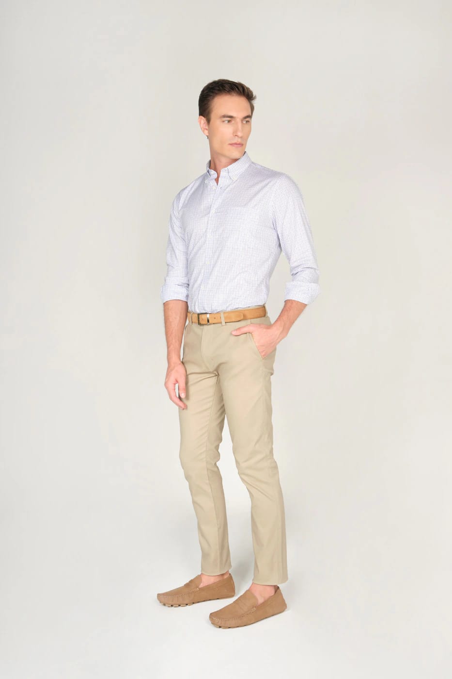 Camisa Classic Bd Algodón Blanco Cuadros - imagen 3