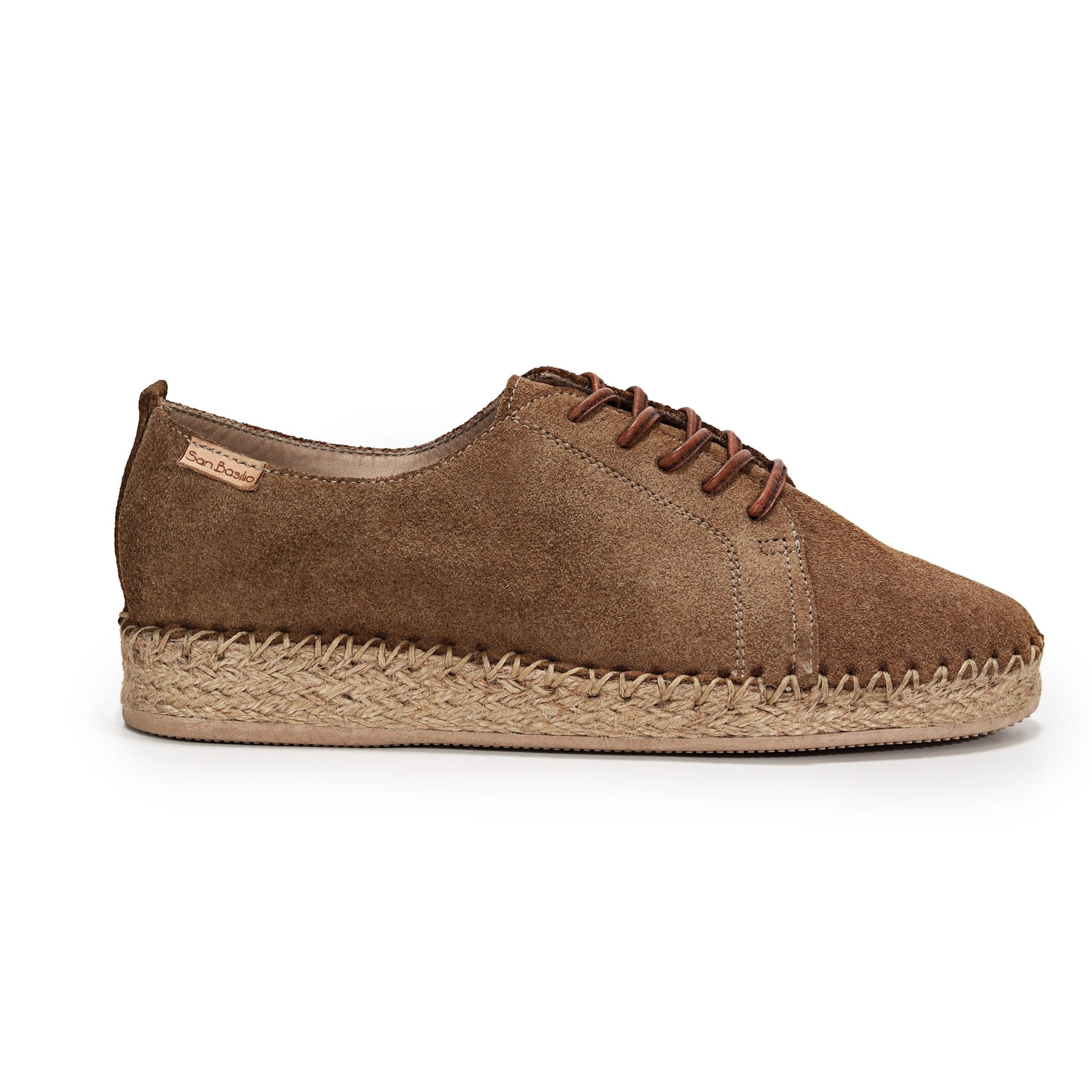 "MOCCA" TENIS EN CUERO CON YUTE - imagen 1