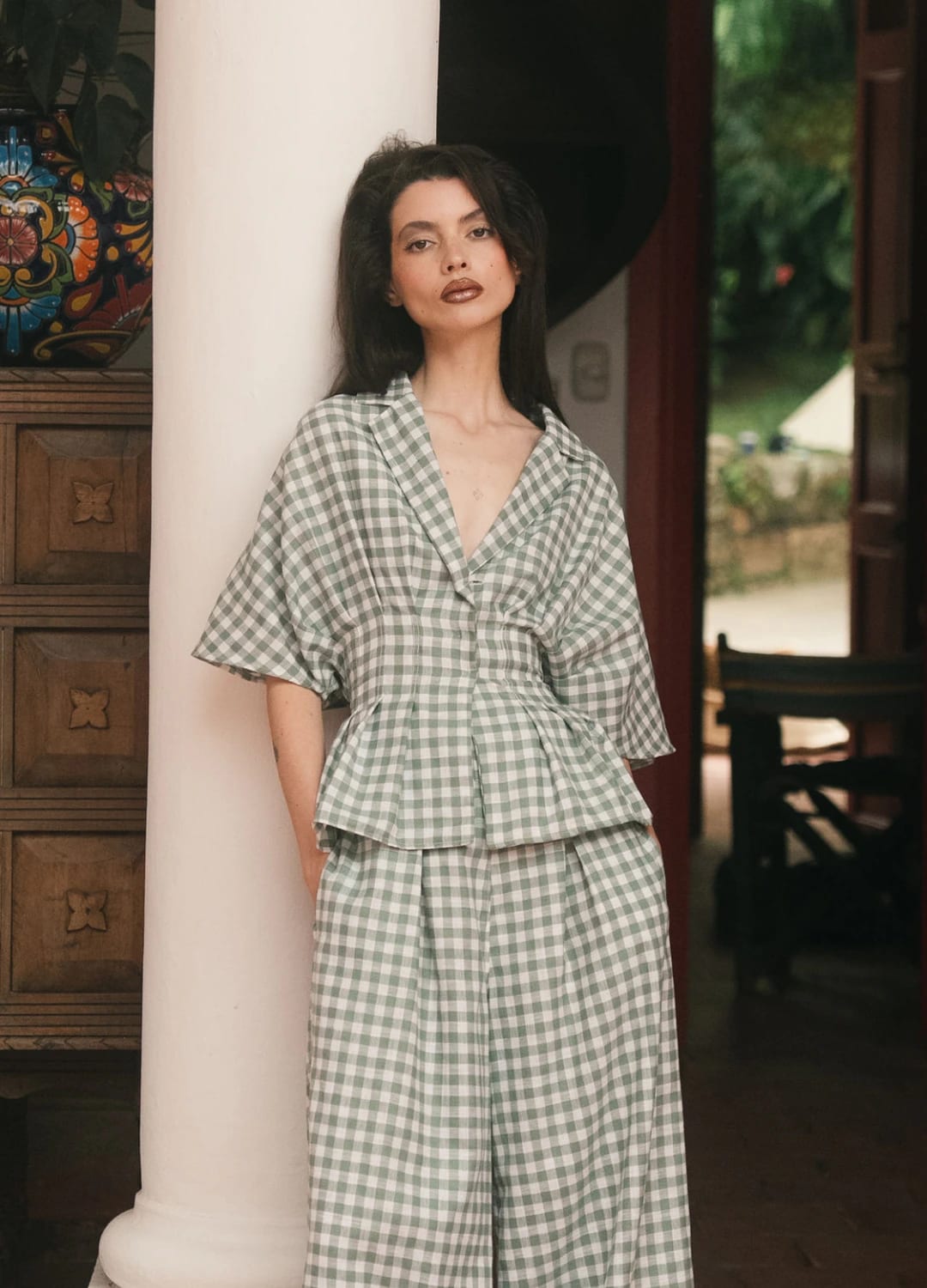 Camisera Gaviota Cuadros Verde - imagen 4