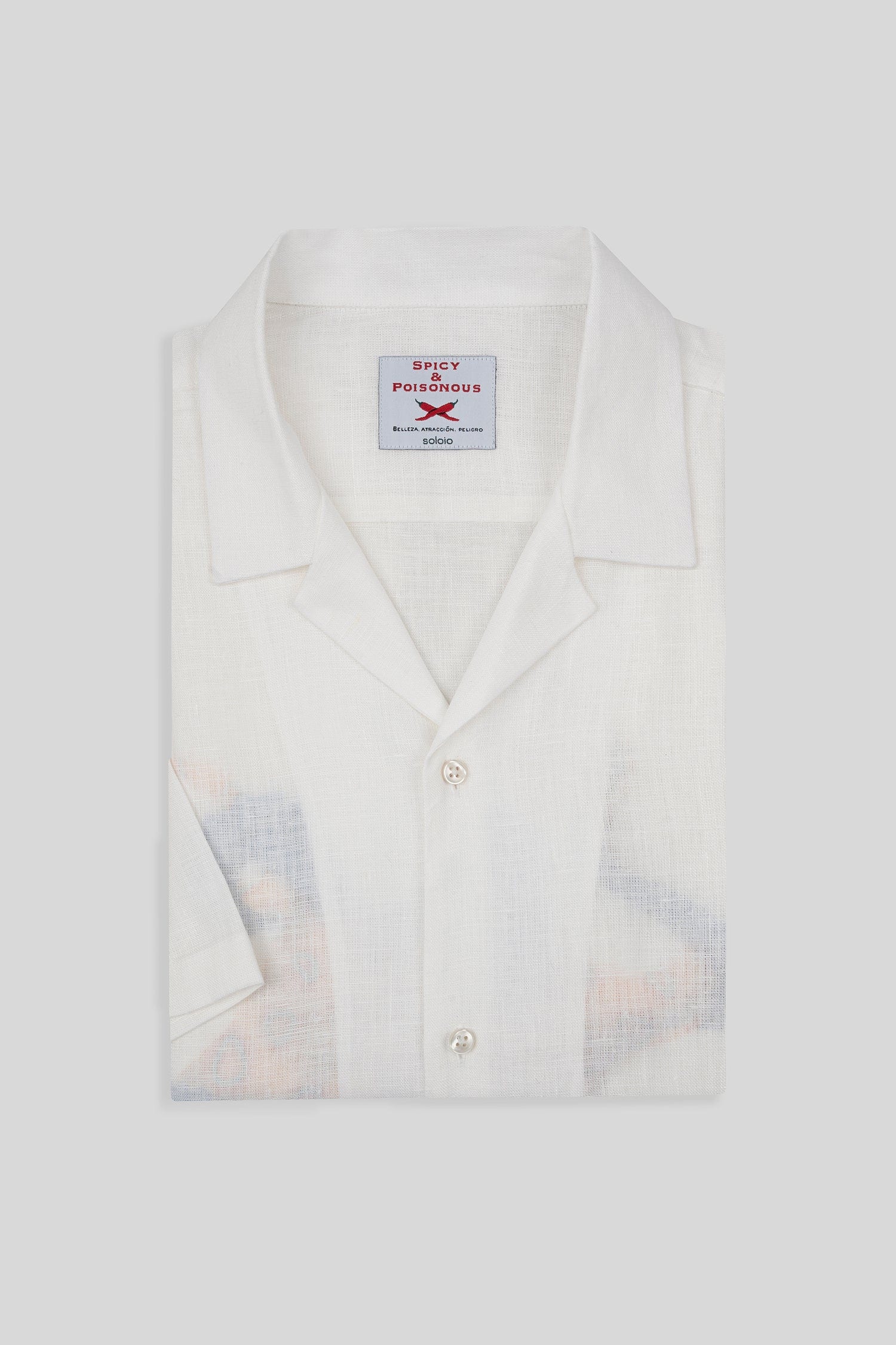 Men's linen shirt yellow octopus - imagen 6