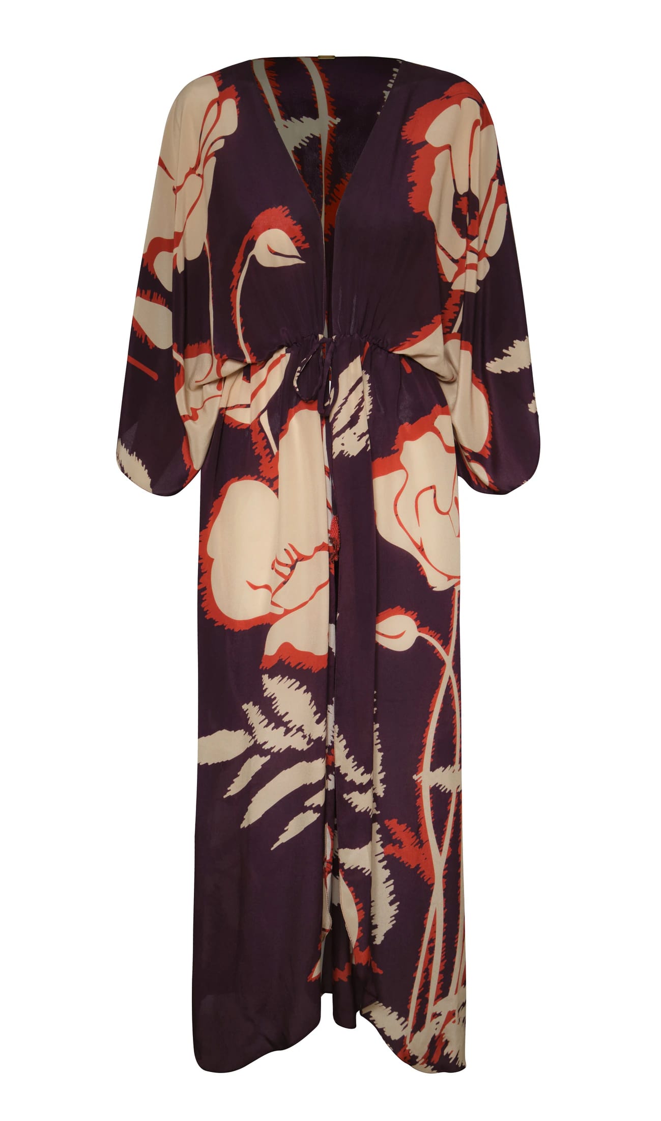 San Cipriano Crepe Chine Tunic / Purple Gladiolos - imagen 2