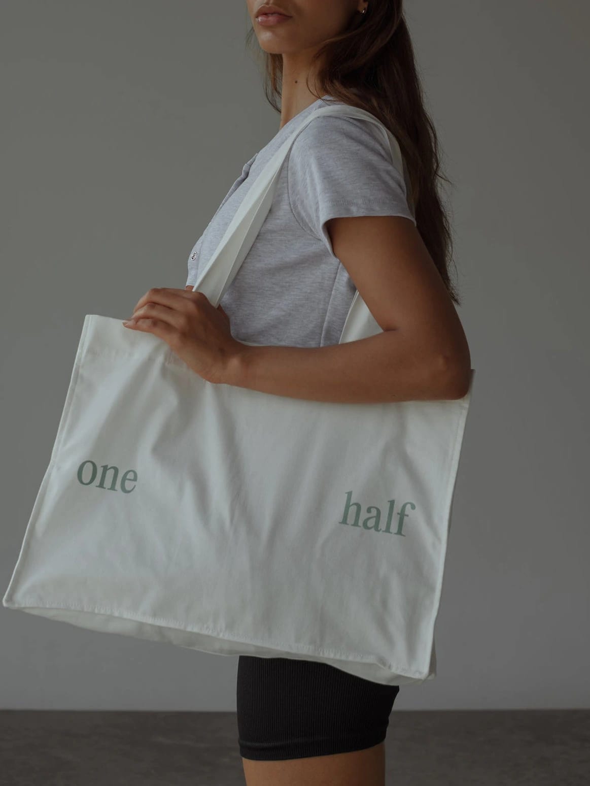 TOTE BAG - SOFT WHITE & BRIGHT GREEN - imagen 11
