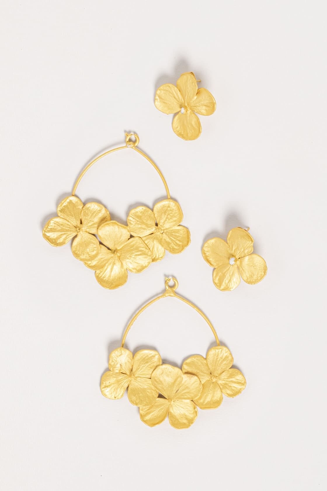 ARETES HYDRANGEA CON PERLAS - REMOVIBLE - imagen 4
