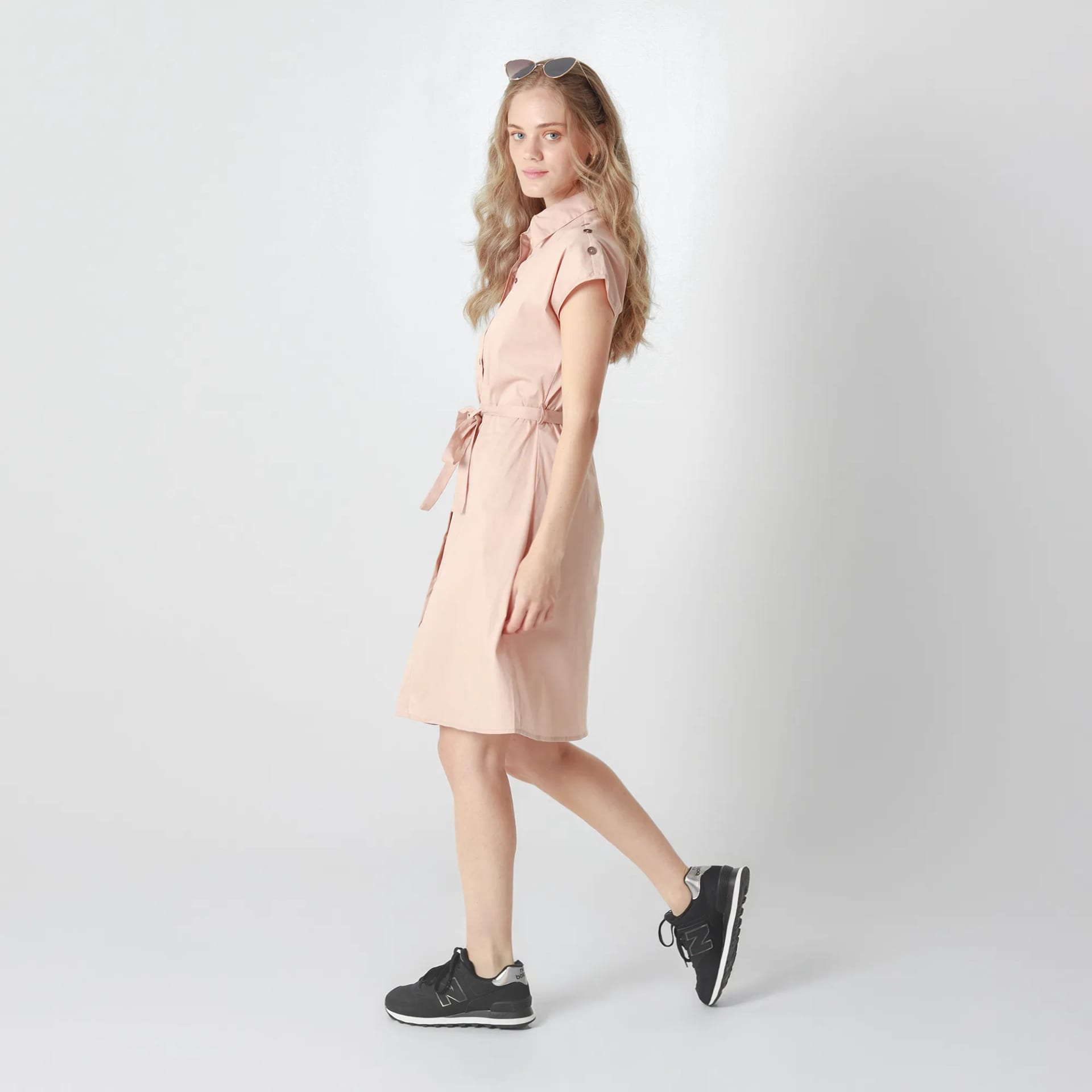 Vestido Cuello Camisero Manga Corta - imagen 9