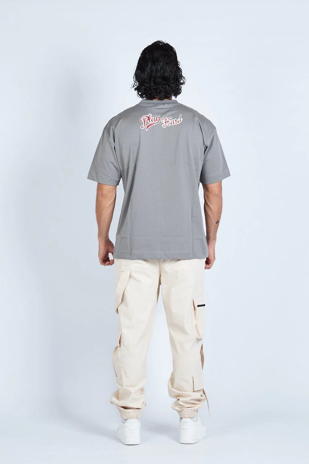 Camiseta oversize PLAY HARD GRIS | DROP 03 | - imagen 3